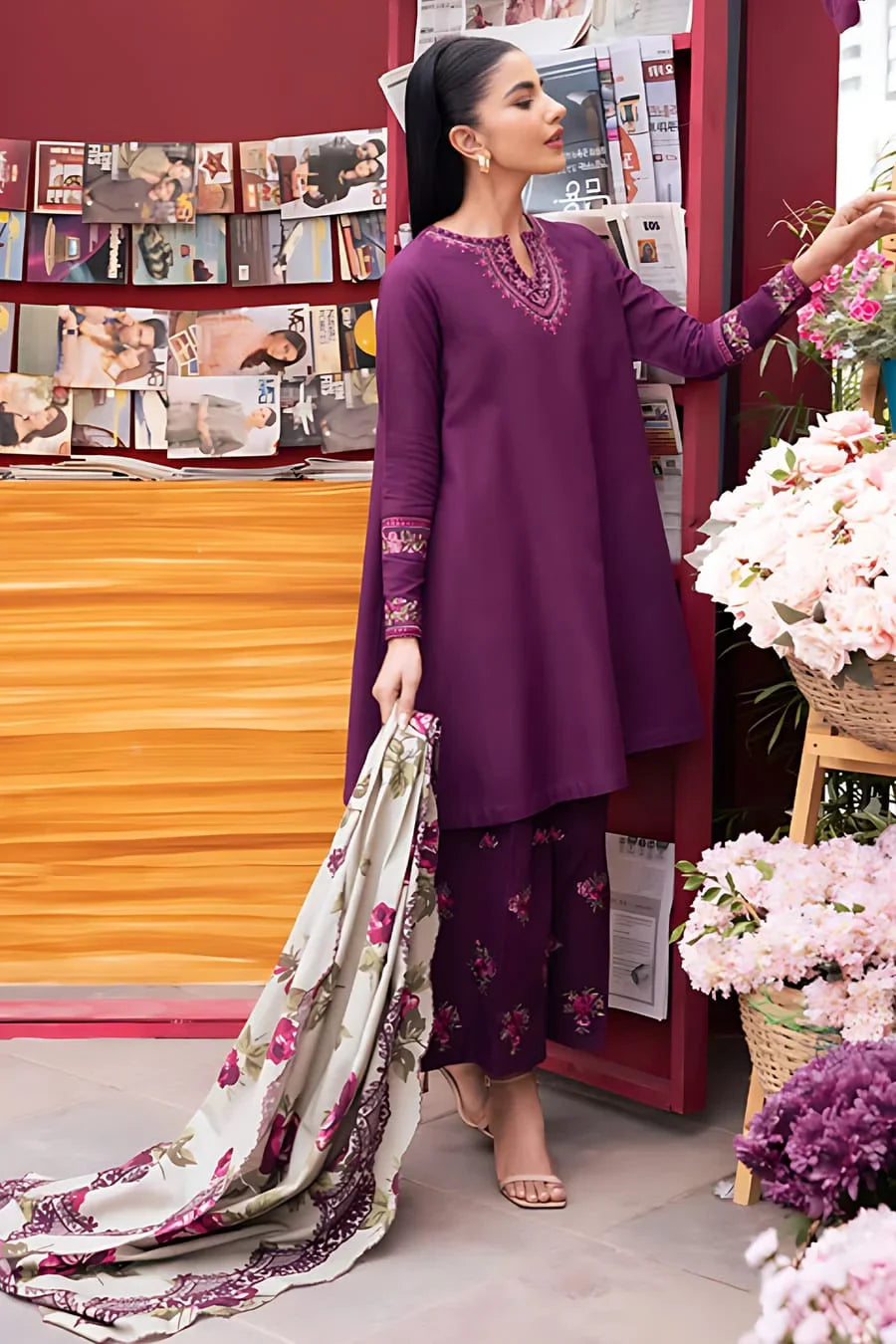 URGE DHANAK 3PC EMBROIDERY